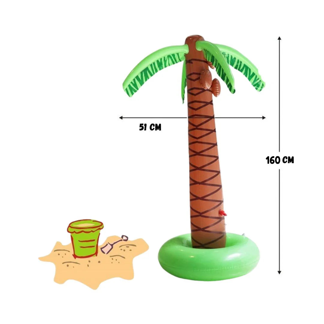 LluviaFresca™, palmera inflable tira agua